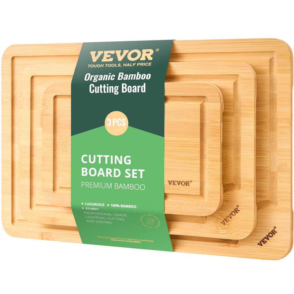 Premium Bamboo Cutting Board with Integrated Handle
